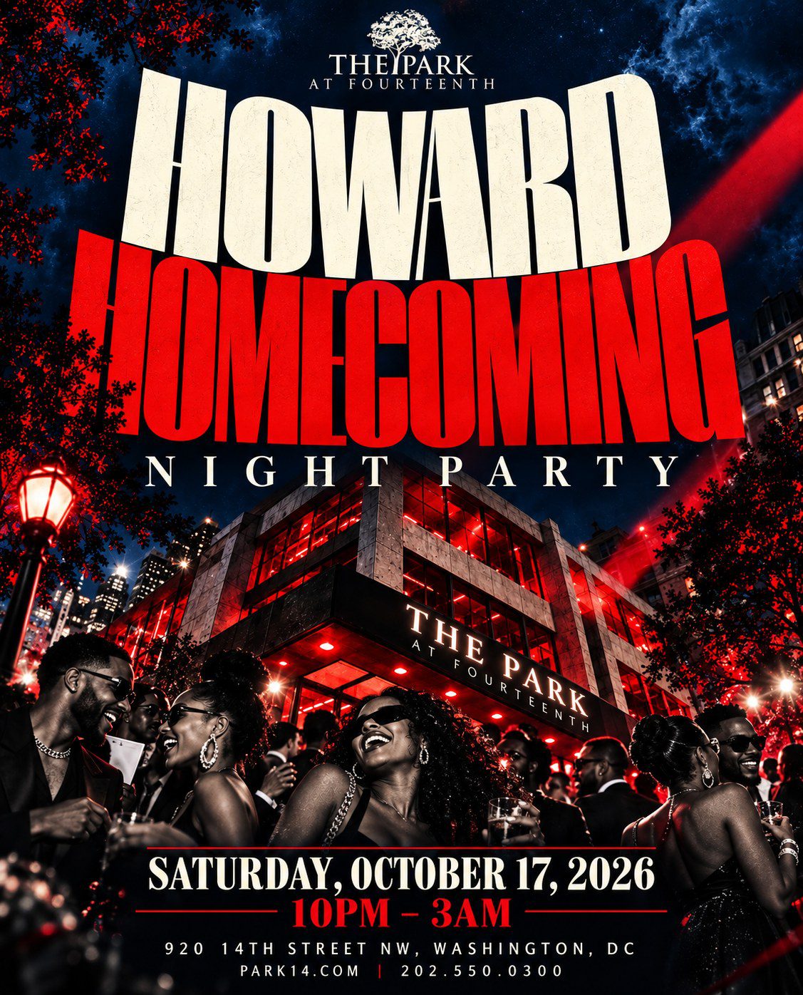 Howard Homecoming Night Party — Saturday October 17, 10PM to 3AM at The Park at 14th
